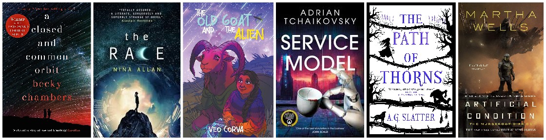 A Closed and Common Orbit, The Race, The Old Goat and the Alien, Service Model, The Path of Thorns, Artificial Condition