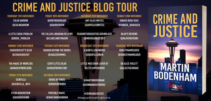 Crime and Justice blog tour banner