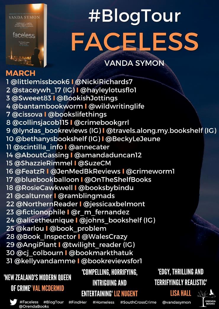 Faceless blog tour banner