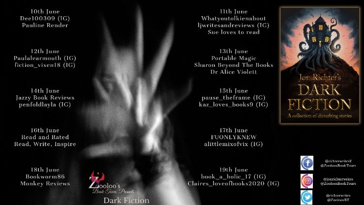 Dark Fiction blog tour banner