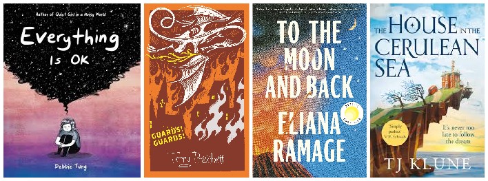 Everything is OK, Guards! Guards!, To The Moon and Back, The House in the Cerulean Sea