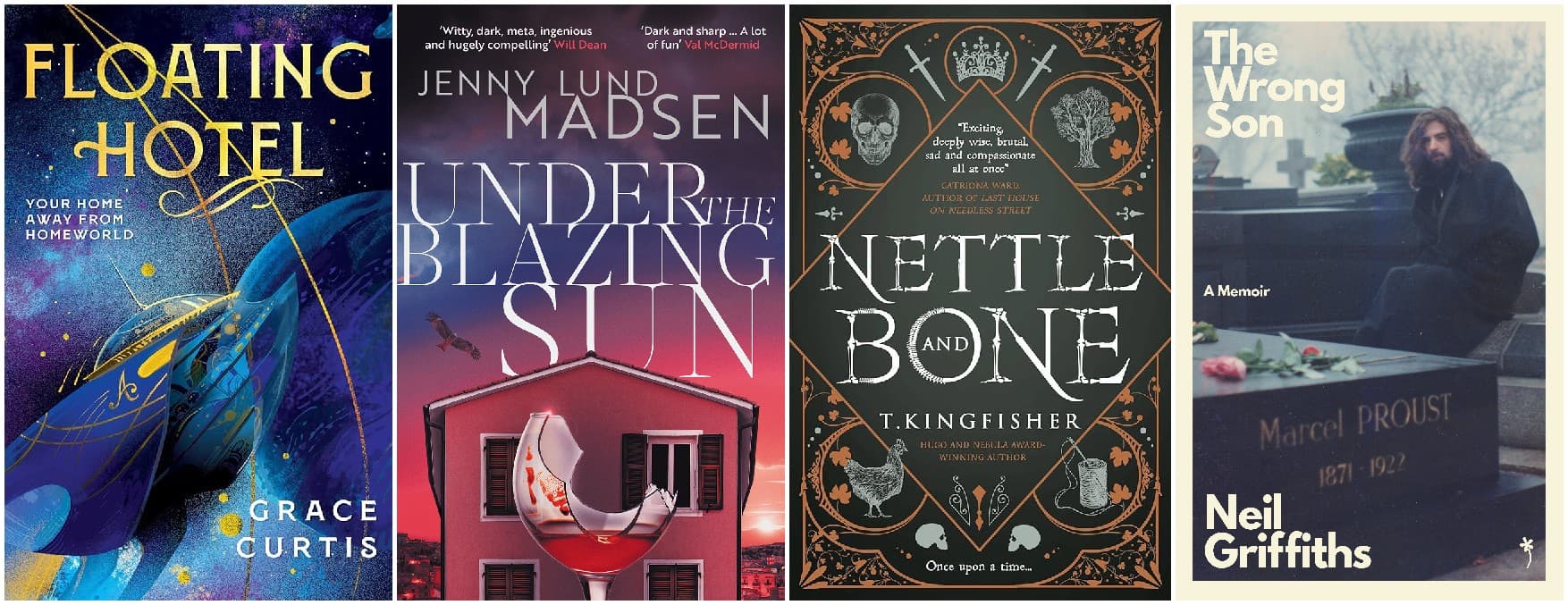 Floating Hotel, Under the Blazing Sun, Nettle and Bone, The Wrong Son