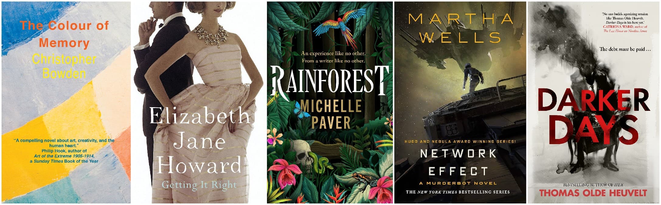 The Colour of Memory, Getting It Right, Rainforest, Network Effect, Darker Days