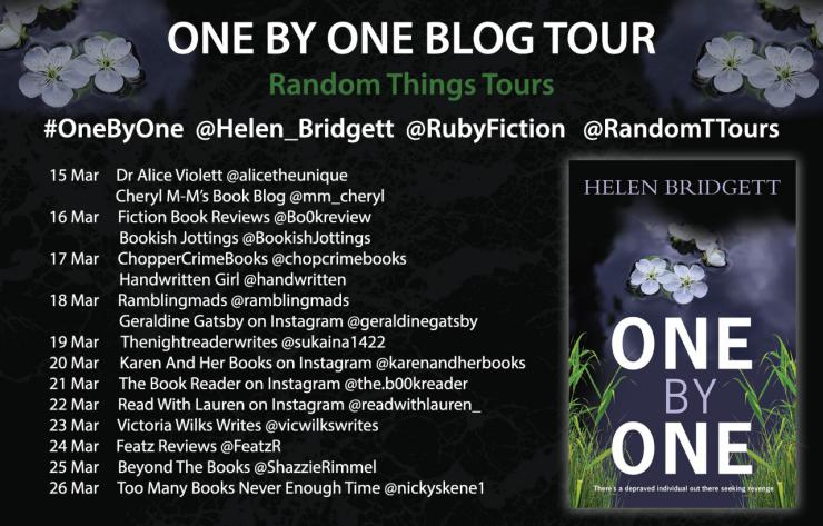 One By One blog tour banner