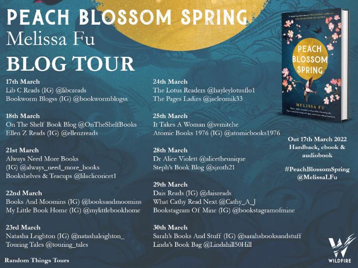 Peach Blossom Spring blog tour banner