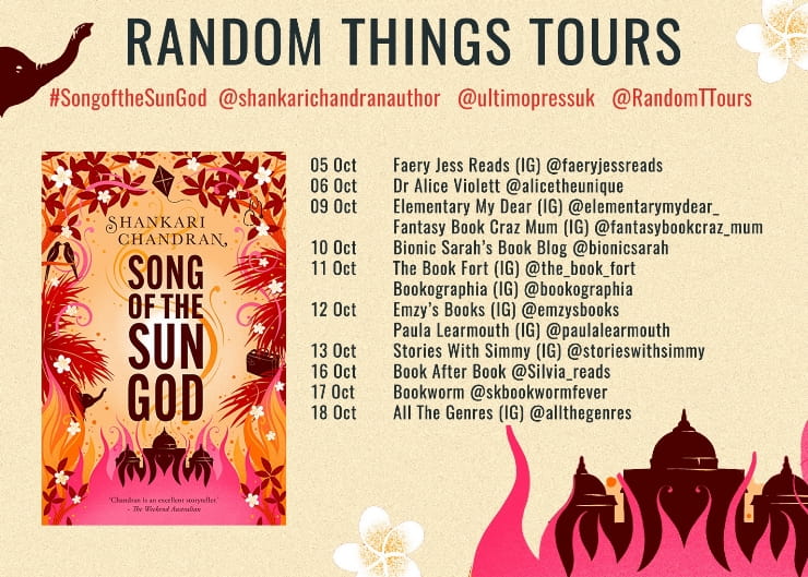 Song of the Sun God blog tour banner