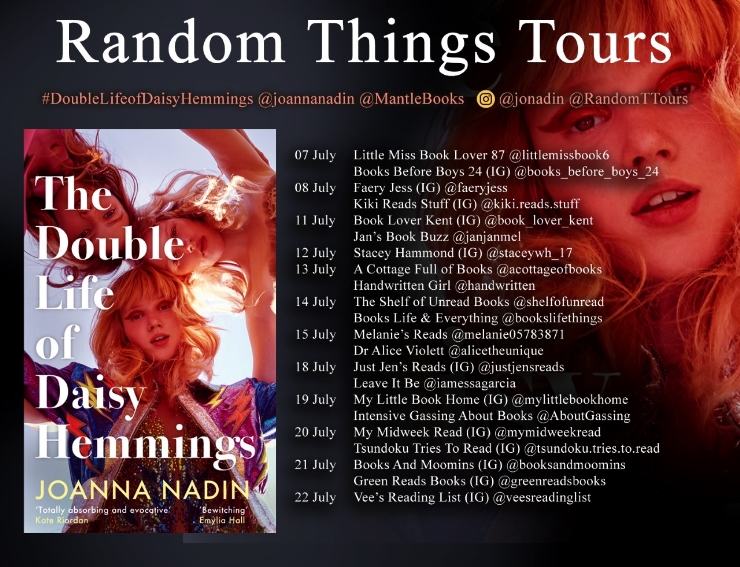 The Double Life of Daisy Hemmings blog tour banner