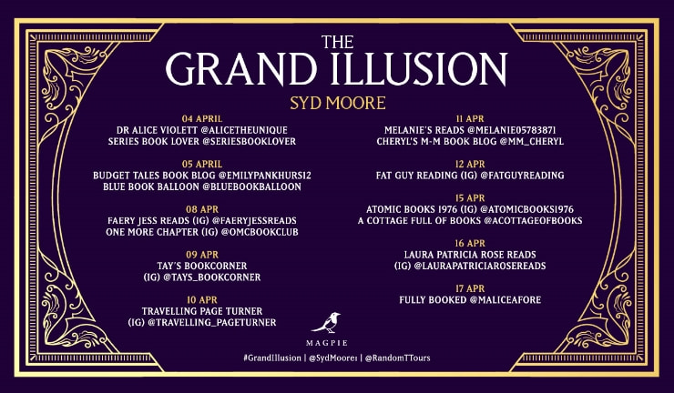 The Grand Illusion blog tour banner