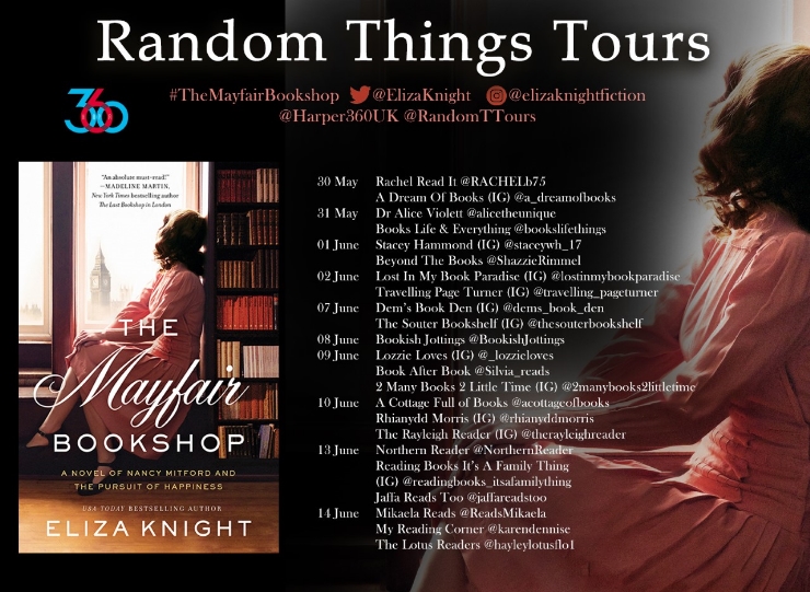The Mayfair Bookshop blog tour banner