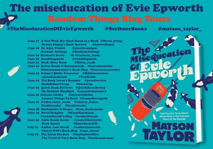 The Miseducation of Evie Epworth blog tour banner