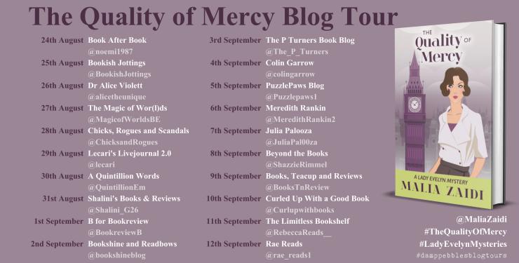 The Quality of Mercy blog tour banner