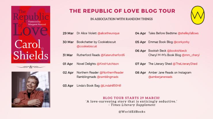 Blog tour: The Republic of Love by Carol Shields