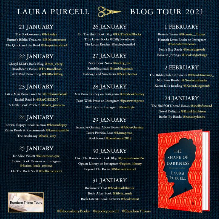 The Shape of Darkness blog tour banner