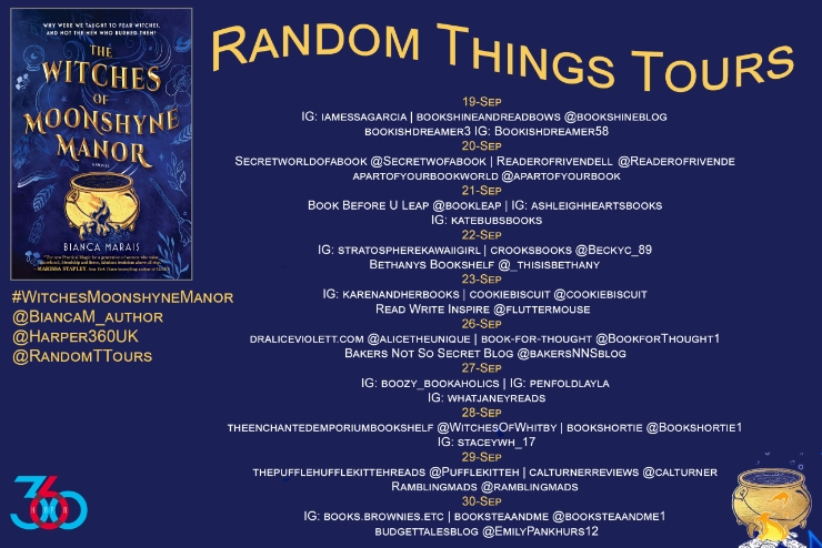 The Witches of Moonshyne Manor blog tour banner
