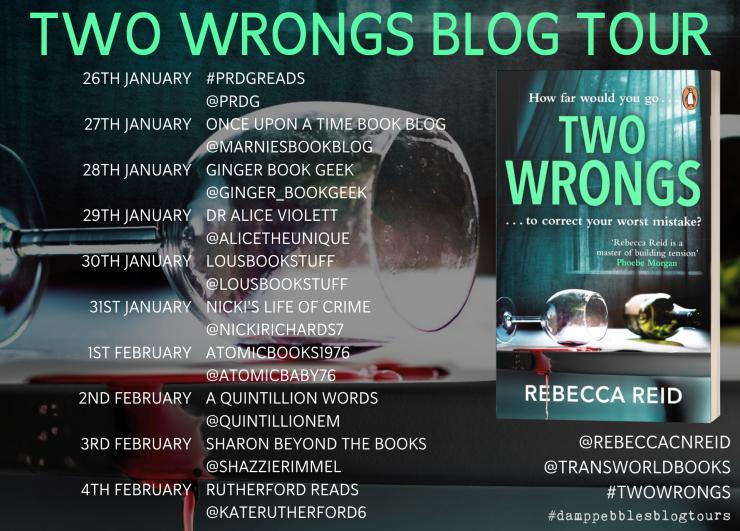 Two Wrongs blog tour banner