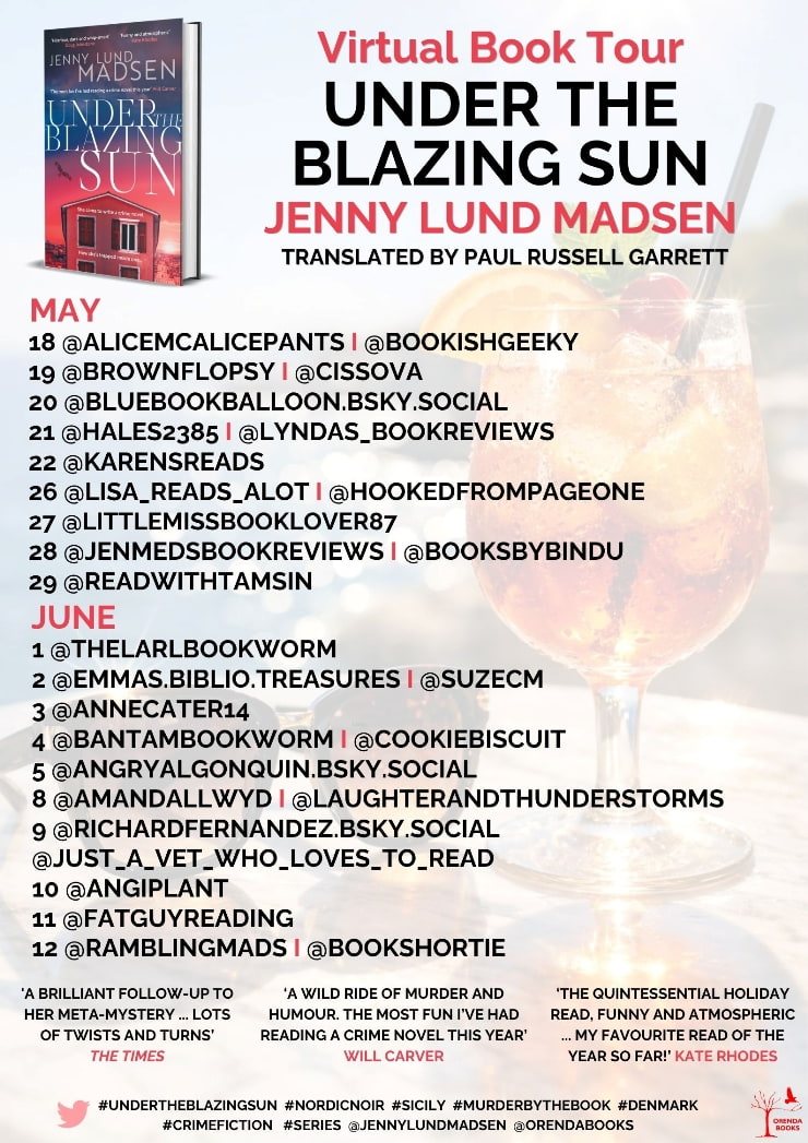 Under the Blazing Sun blog tour banner