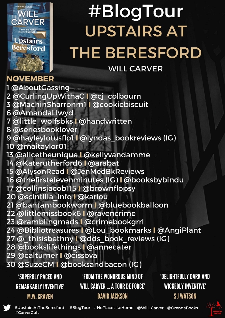 Upstairs at the Beresford blog tour banner