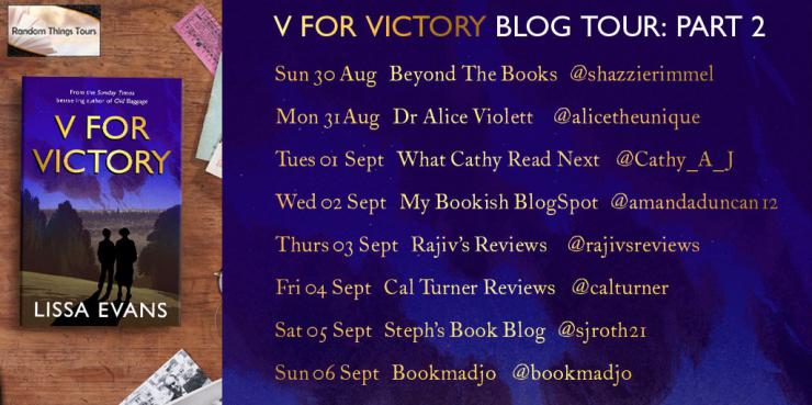 V for Victory blog tour banner