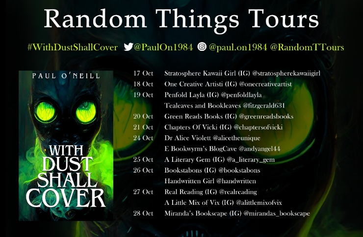 With Dust Shall Cover blog tour banner